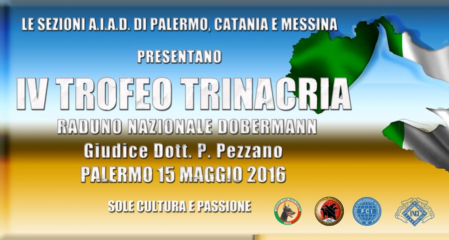 Trofeo Trinacria, Raduno Nazionale Dobermann - 15 maggio Palermo