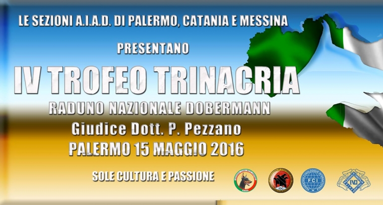 Trofeo Trinacria, Raduno Nazionale Dobermann - 15 maggio Palermo