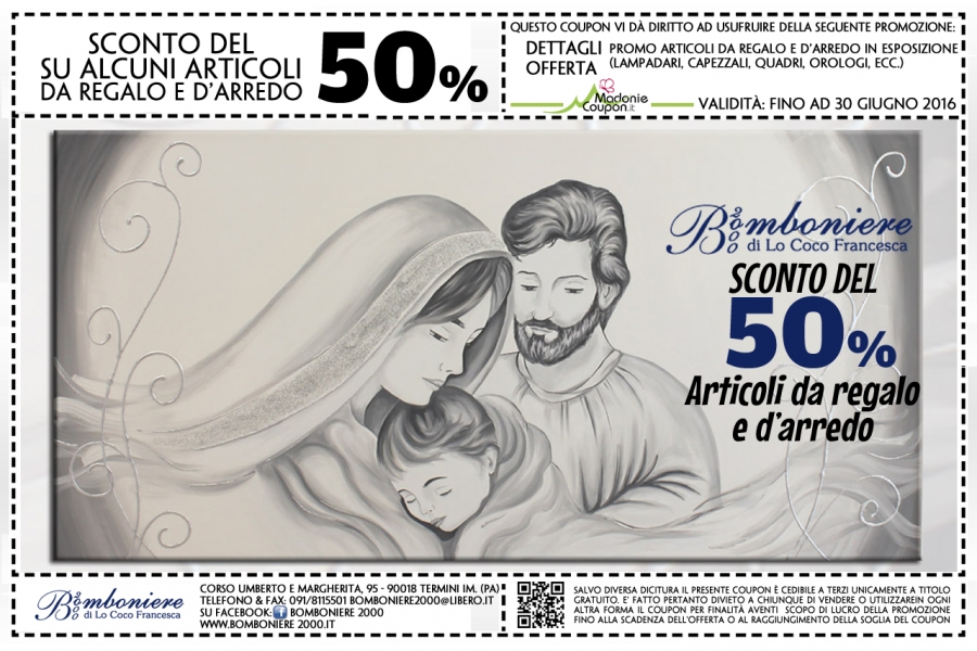 Bomboniere 2000: Sconto 50% Articoli da Regalo e d&#039;Arredo